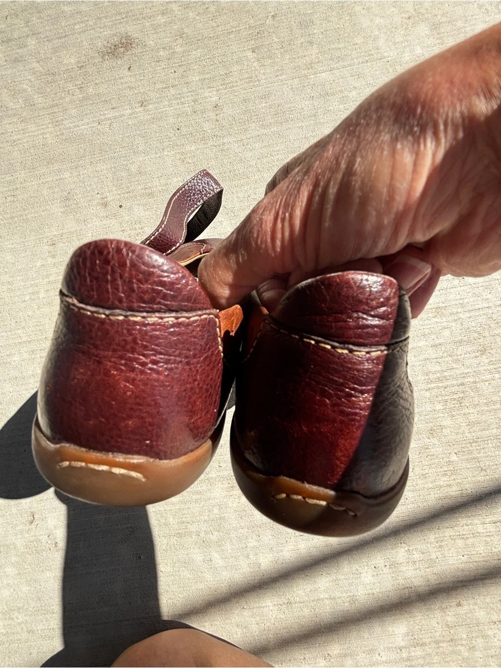 Born Women's Brown Leather Mary Jane Flats